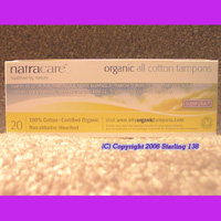 Natracare 20 ORGANIC 100% cotton tampons SUPER PLUS (image for) Natracare 20 ORGANIC 100% cotton tampons SUPER PLUS