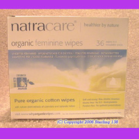 natracare 100% ORGANIC COTTON feminine wipes 36 PACK (image for) natracare 100% ORGANIC COTTON feminine wipes 36 PACK