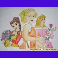 YOUR LITTLE GIRL WITH DISNEY PRINCESSES PORTRAIT! (image for) YOUR LITTLE GIRL WITH DISNEY PRINCESSES PORTRAIT!